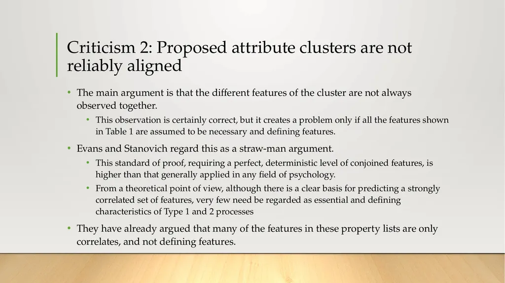 Dual-Process Theories of Higher Cognition: - slide 8 of 18