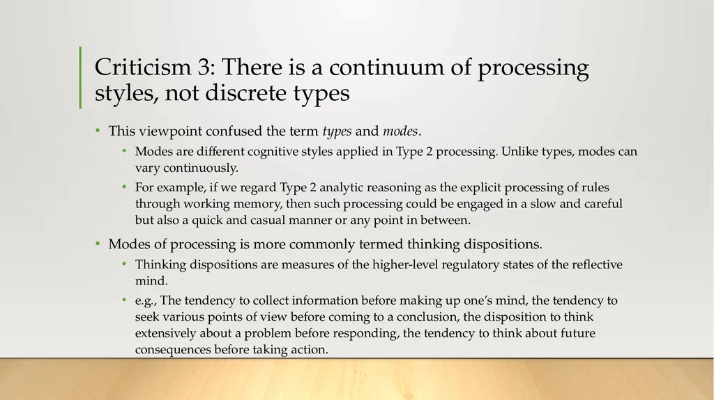 Dual-Process Theories of Higher Cognition: - slide 10 of 18