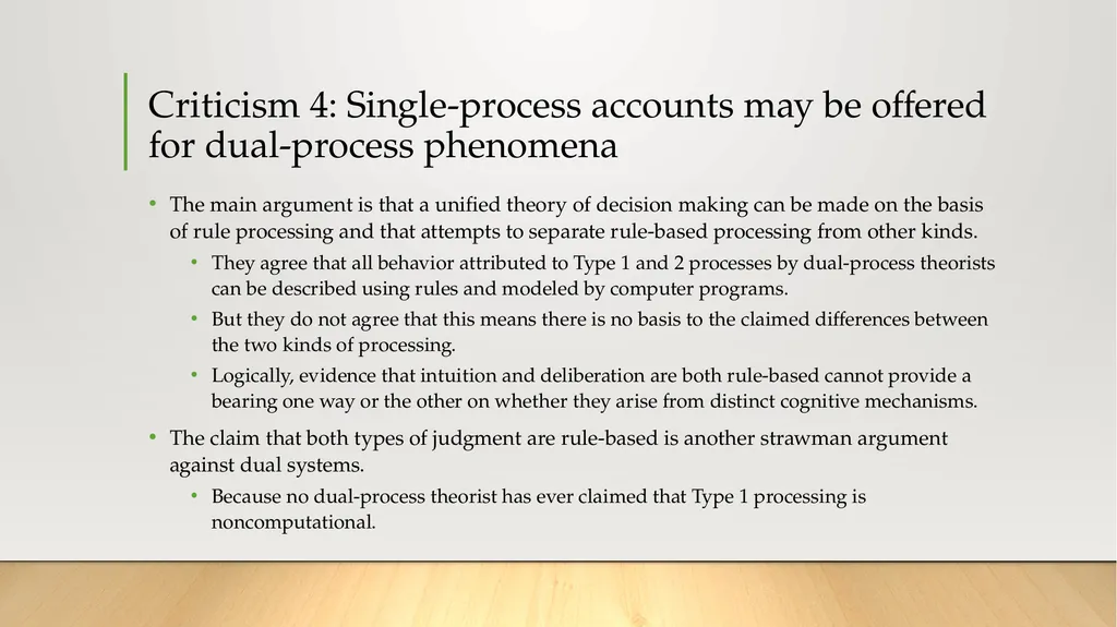 Dual-Process Theories of Higher Cognition: - slide 11 of 18