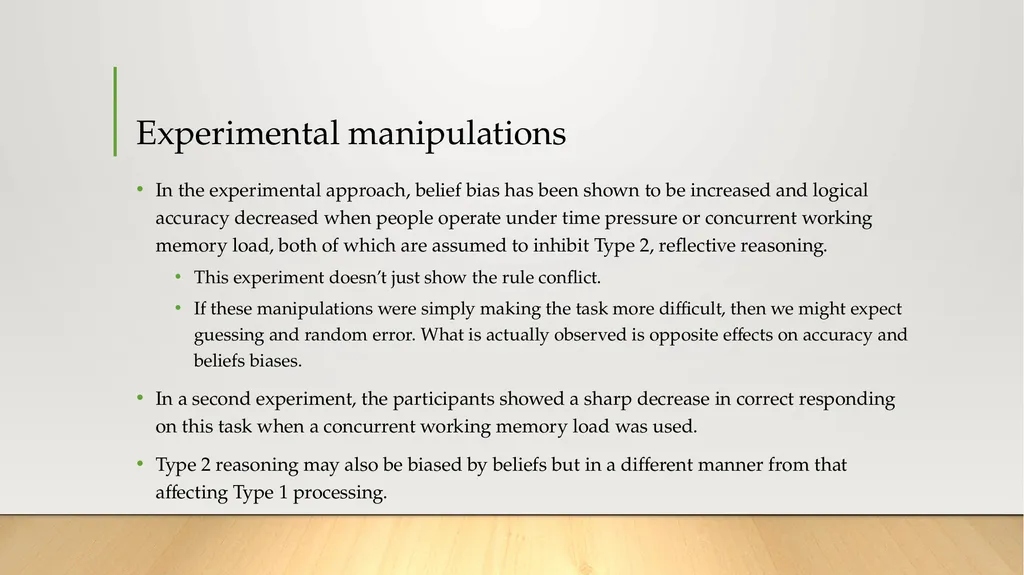Dual-Process Theories of Higher Cognition: - slide 13 of 18