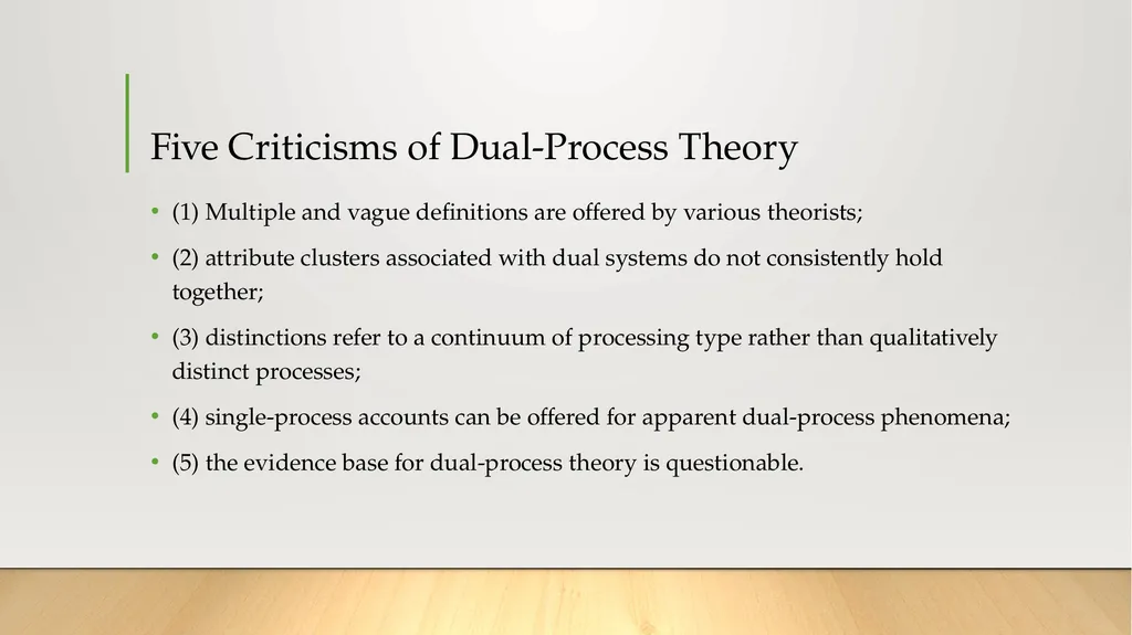 Dual-Process Theories of Higher Cognition: - slide 6 of 18