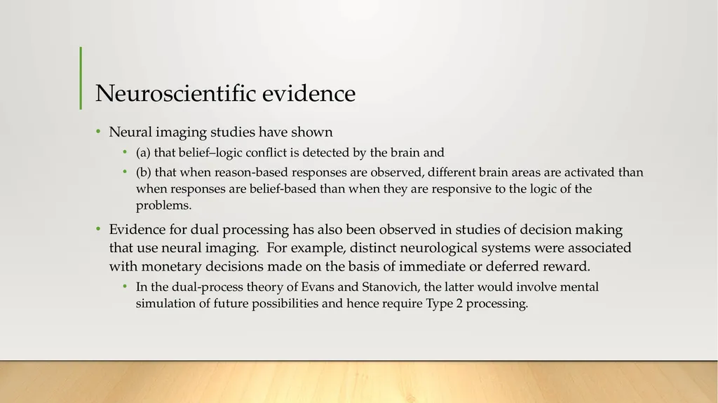 Dual-Process Theories of Higher Cognition: - slide 14 of 18