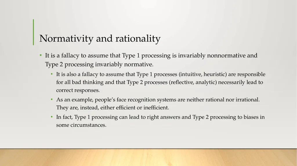 Dual-Process Theories of Higher Cognition: - slide 9 of 18
