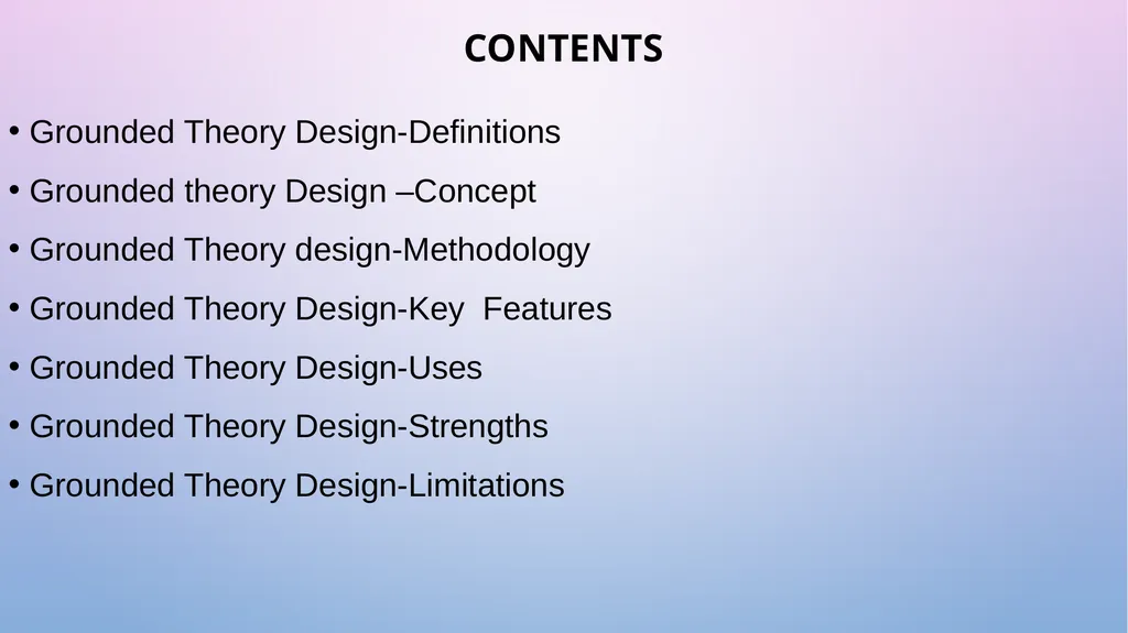WELCOME GROUNDED THEORY RESEARCH DESIGN Dr. GEETHA - slide 4 of 20
