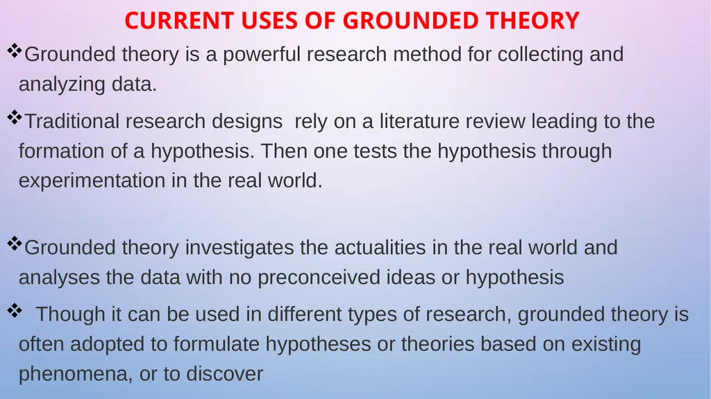 WELCOME GROUNDED THEORY RESEARCH DESIGN Dr. GEETHA - slide 15 of 20