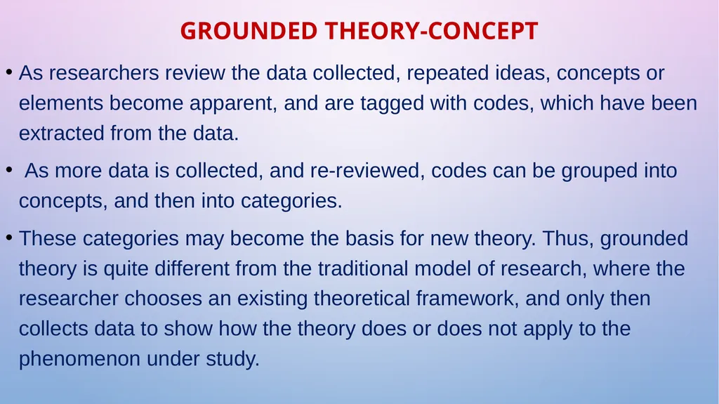 WELCOME GROUNDED THEORY RESEARCH DESIGN Dr. GEETHA - slide 9 of 20