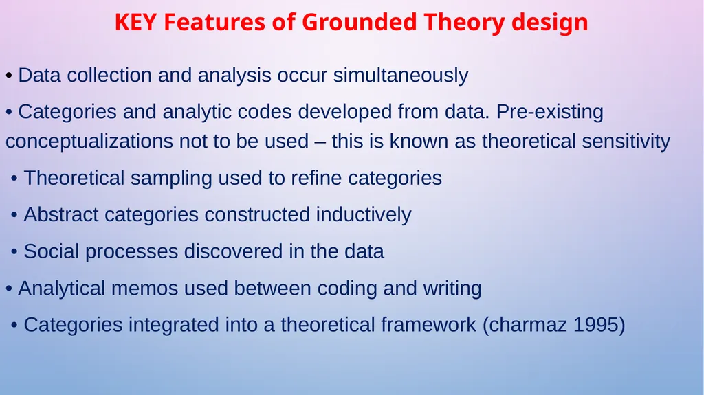 WELCOME GROUNDED THEORY RESEARCH DESIGN Dr. GEETHA - slide 13 of 20
