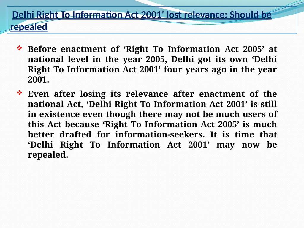 Presentation on RTI rules rather than RTI Act need - slide 15 of 18