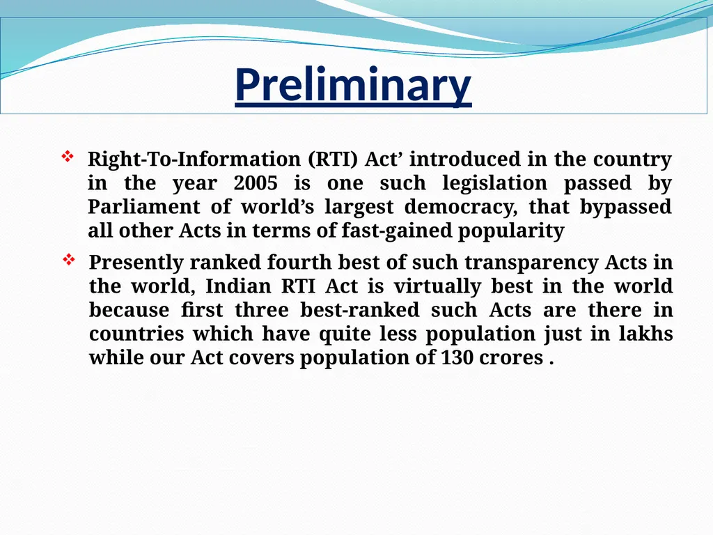 Presentation on RTI rules rather than RTI Act need - slide 2 of 18