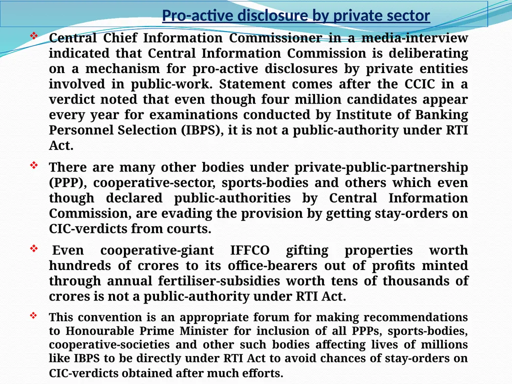Presentation on RTI rules rather than RTI Act need - slide 16 of 18