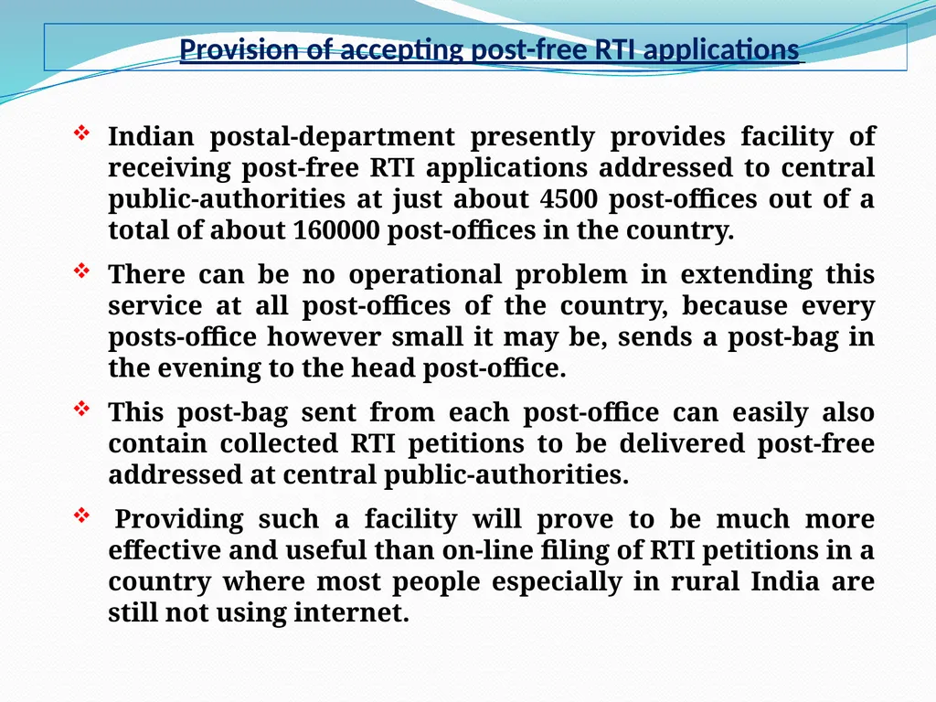 Presentation on RTI rules rather than RTI Act need - slide 8 of 18