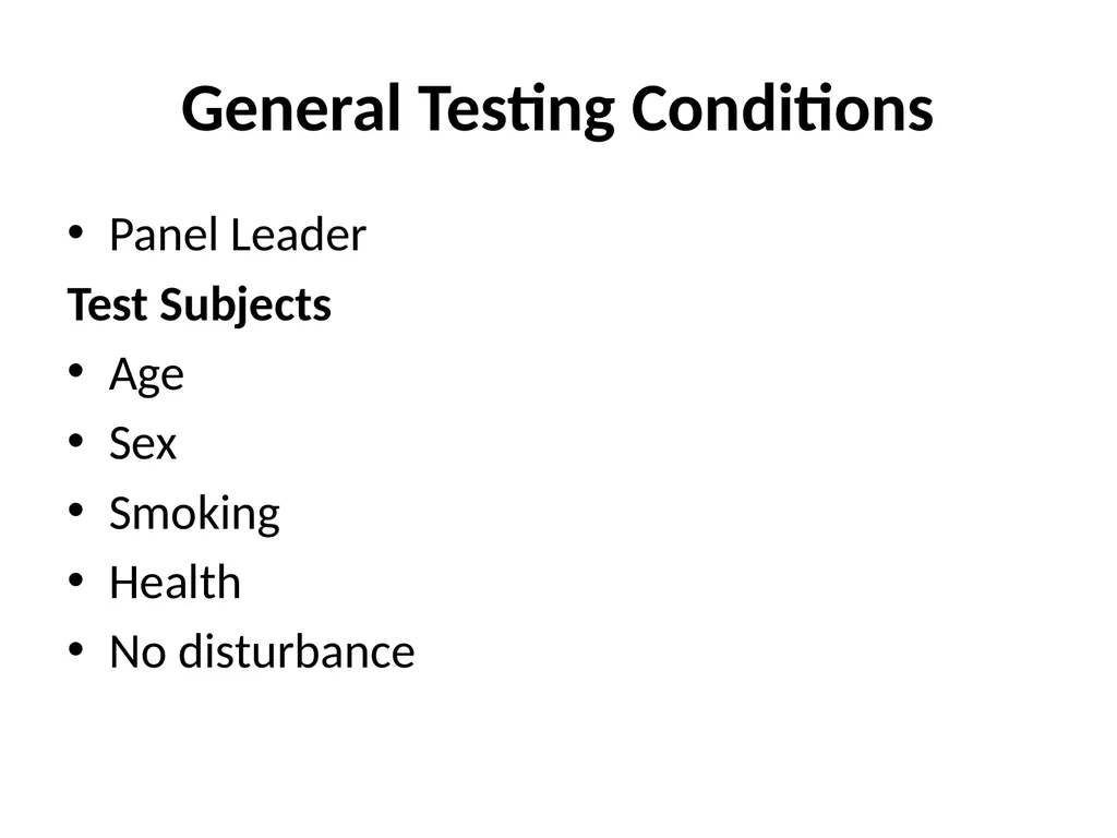 Unit II: Sensory Evaluation (Part I) By: Dr. R. K. - slide 4 of 9