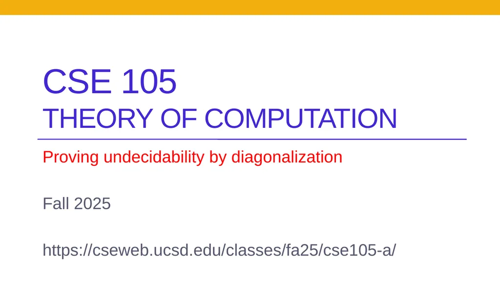 CSE 105 theory of computation Proving - slide 1 of 33