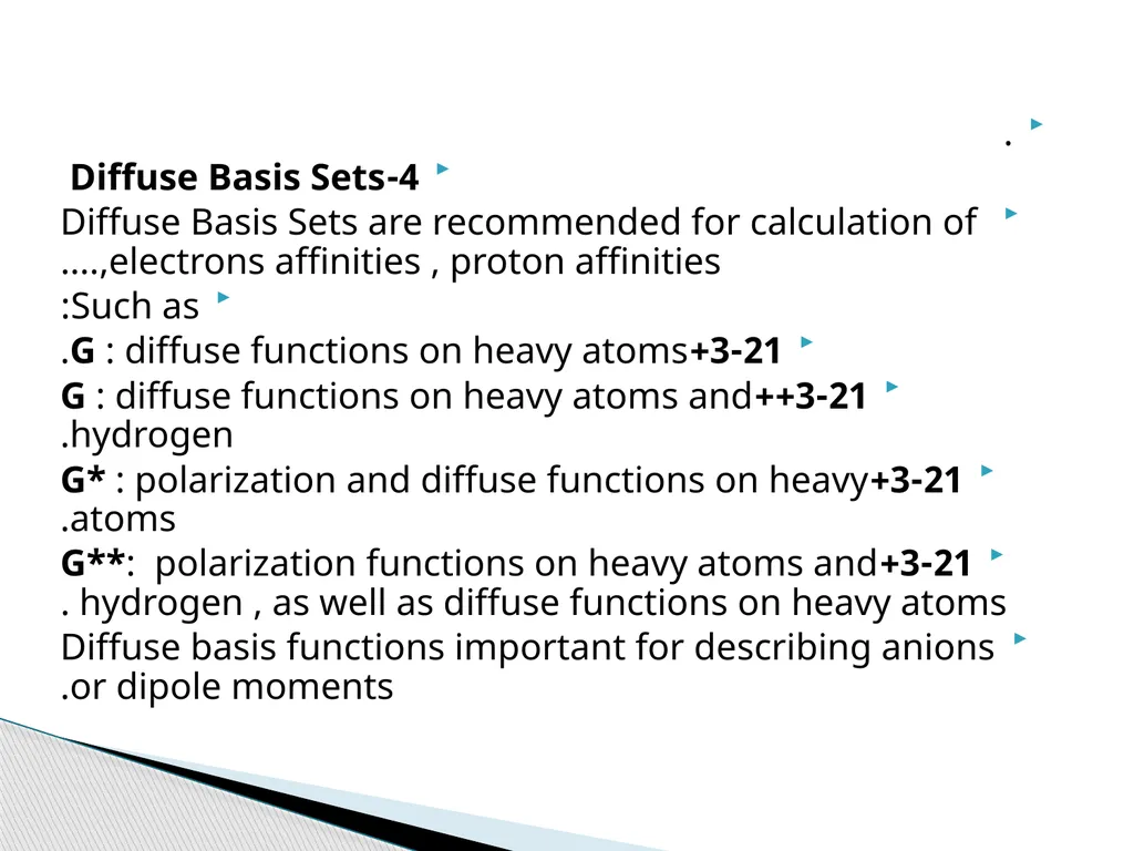 Computational Chemistry 4 Polarized Basis Sets - slide 4 of 8