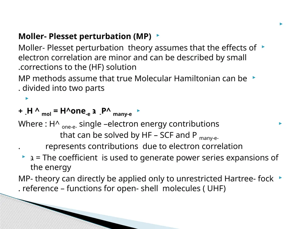 Computational Chemistry 4 Polarized Basis Sets - slide 7 of 8