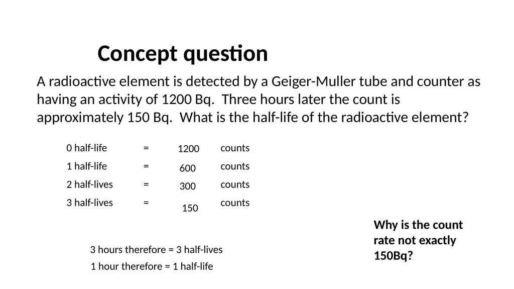 Year 10 Science Lesson 192 Half lives Learning - slide 10 of 14