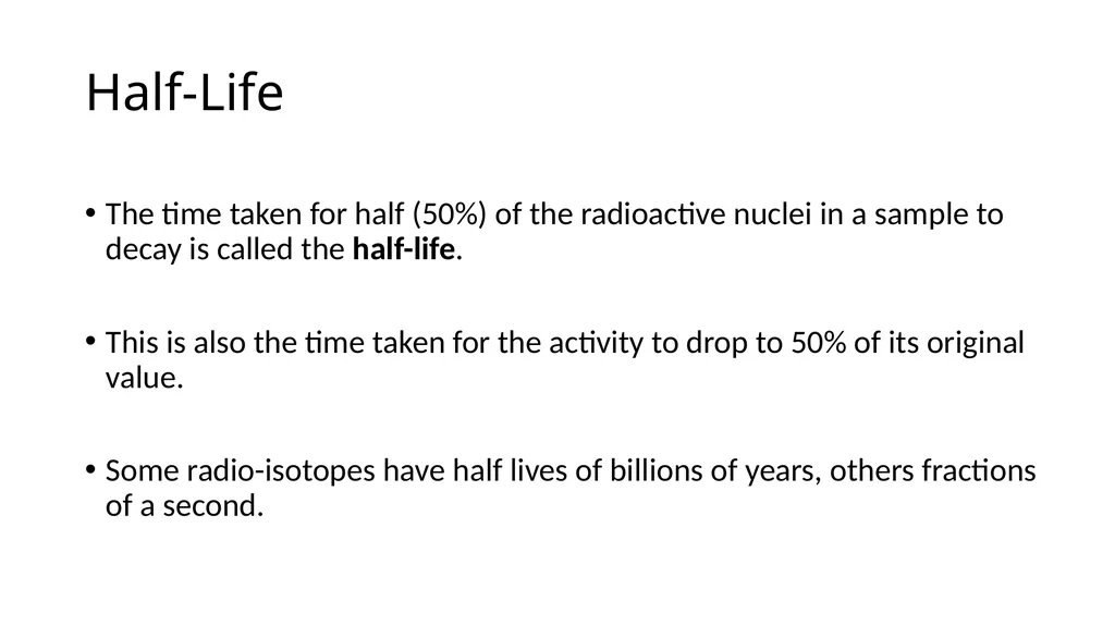 Year 10 Science Lesson 192 Half lives Learning - slide 7 of 14
