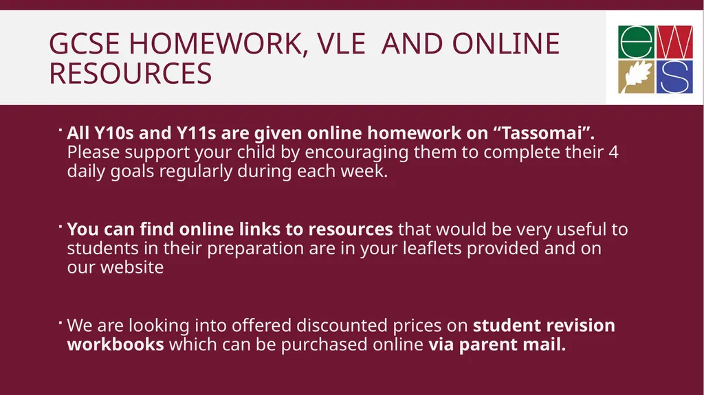 GCSE Science Parent information evening Mr L - slide 11 of 13