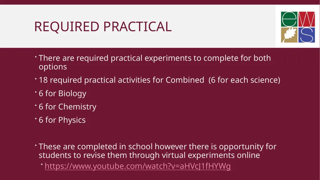 GCSE Science Parent information evening Mr L - slide 7 of 13
