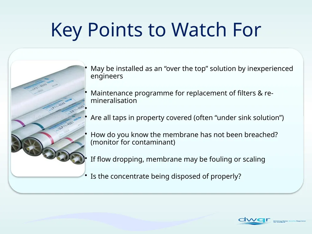 Treatment –Reverse Osmosis (Desalination) DWQR - slide 5 of 6