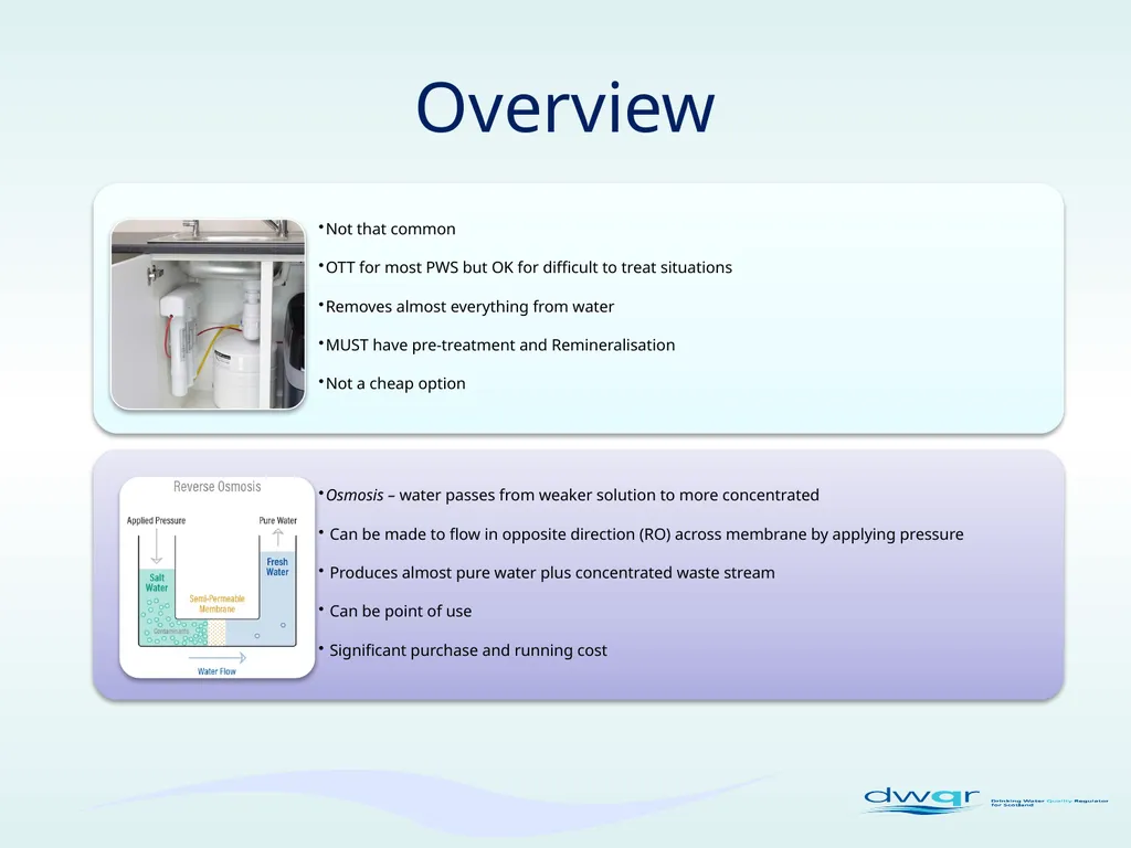 Treatment –Reverse Osmosis (Desalination) DWQR - slide 2 of 6