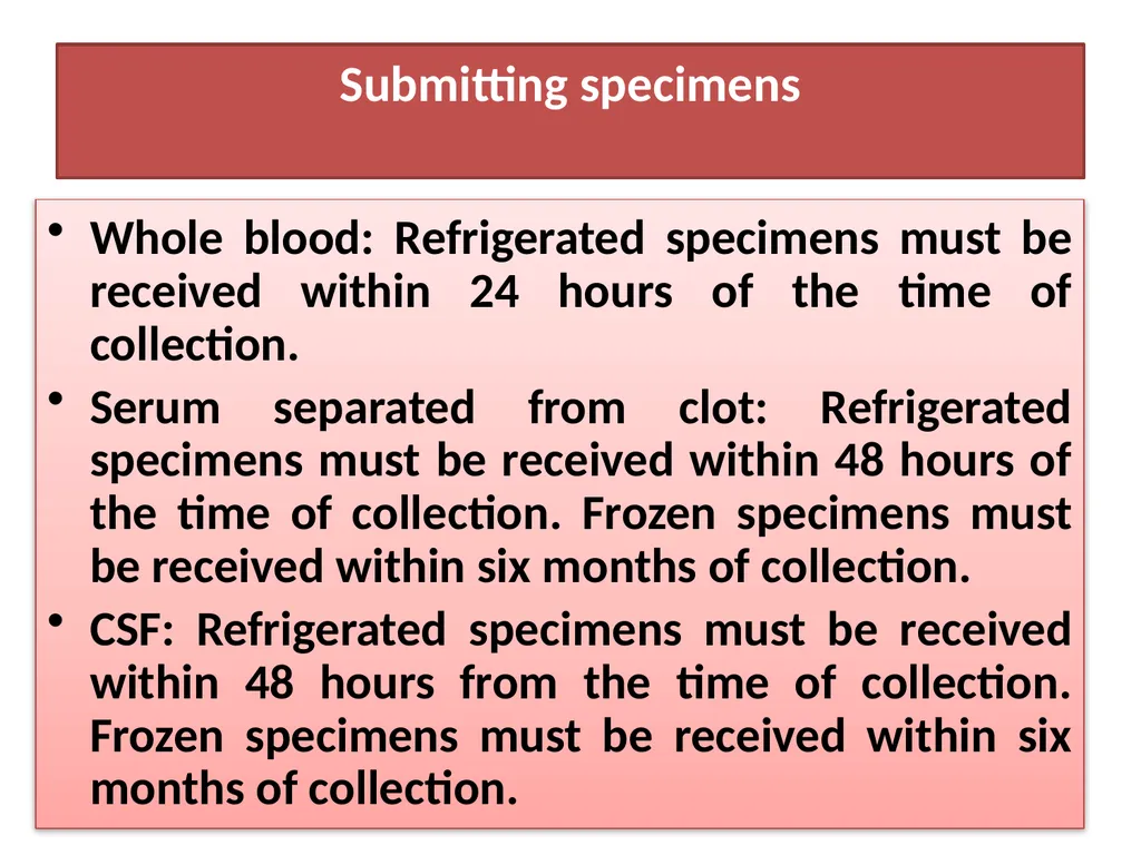 Serological tests A serology blood test is - slide 2 of 18