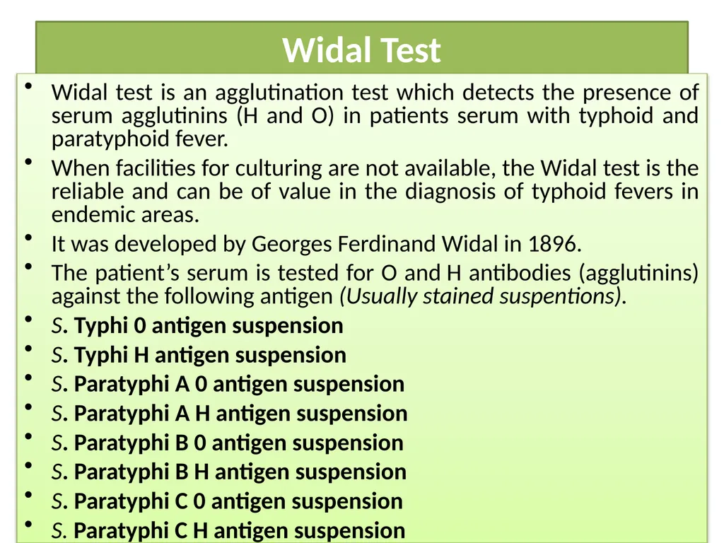 Serological tests A serology blood test is - slide 5 of 18