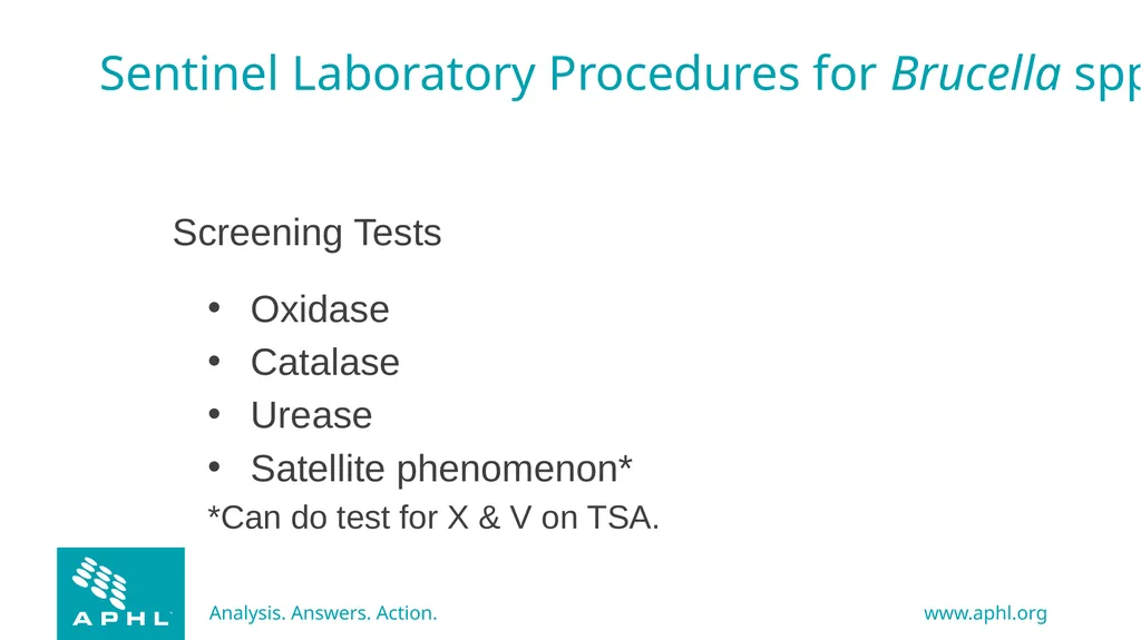Agents of Bioterrorism Brucella species: - slide 14 of 21