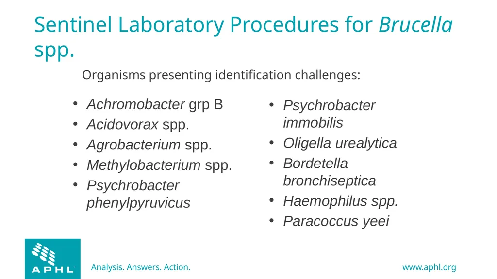 Agents of Bioterrorism Brucella species: - slide 17 of 21
