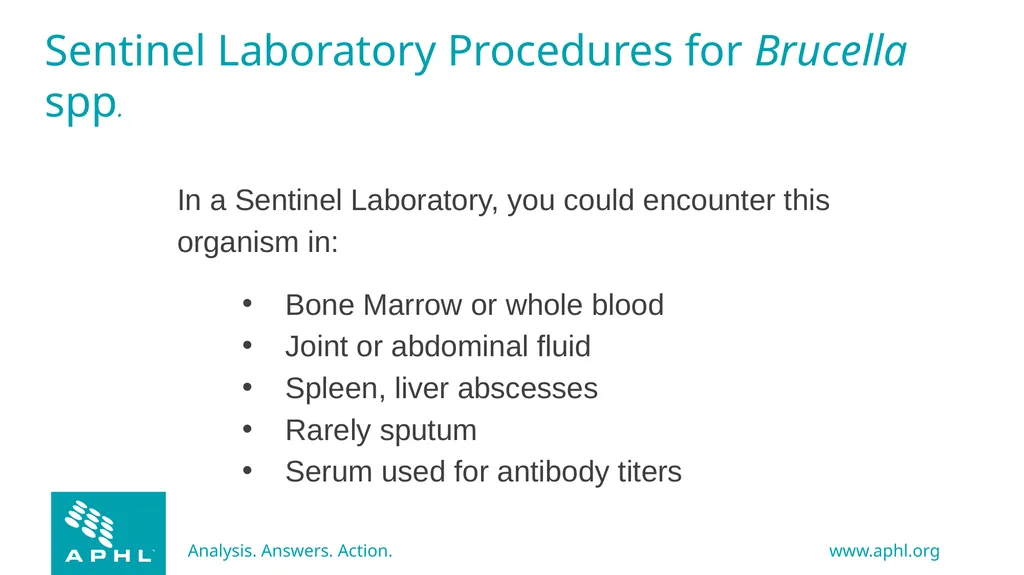 Agents of Bioterrorism Brucella species: - slide 5 of 21