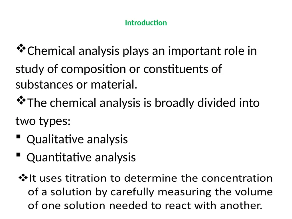 Lecture 2 Volumetric analysis By M.SC.Elham Faisal - slide 2 of 17