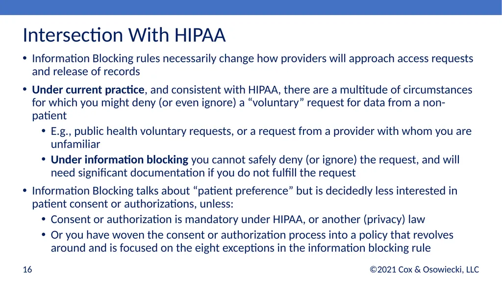 21st Century Cures Act Final Rules: - slide 16 of 35