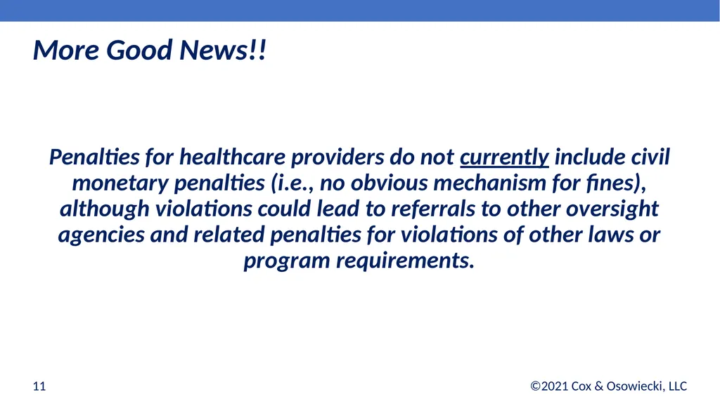 21st Century Cures Act Final Rules: - slide 11 of 35