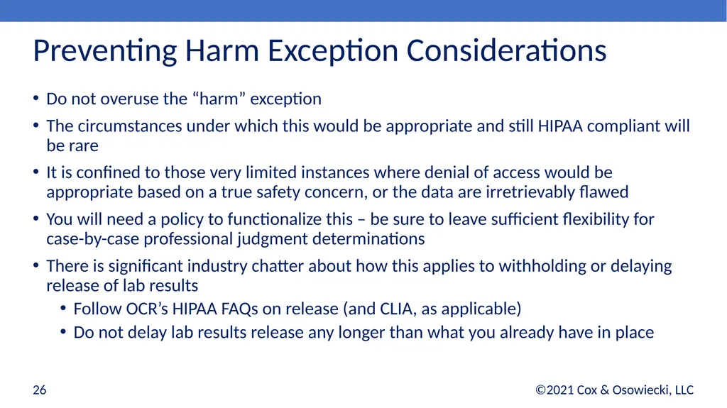 21st Century Cures Act Final Rules: - slide 26 of 35