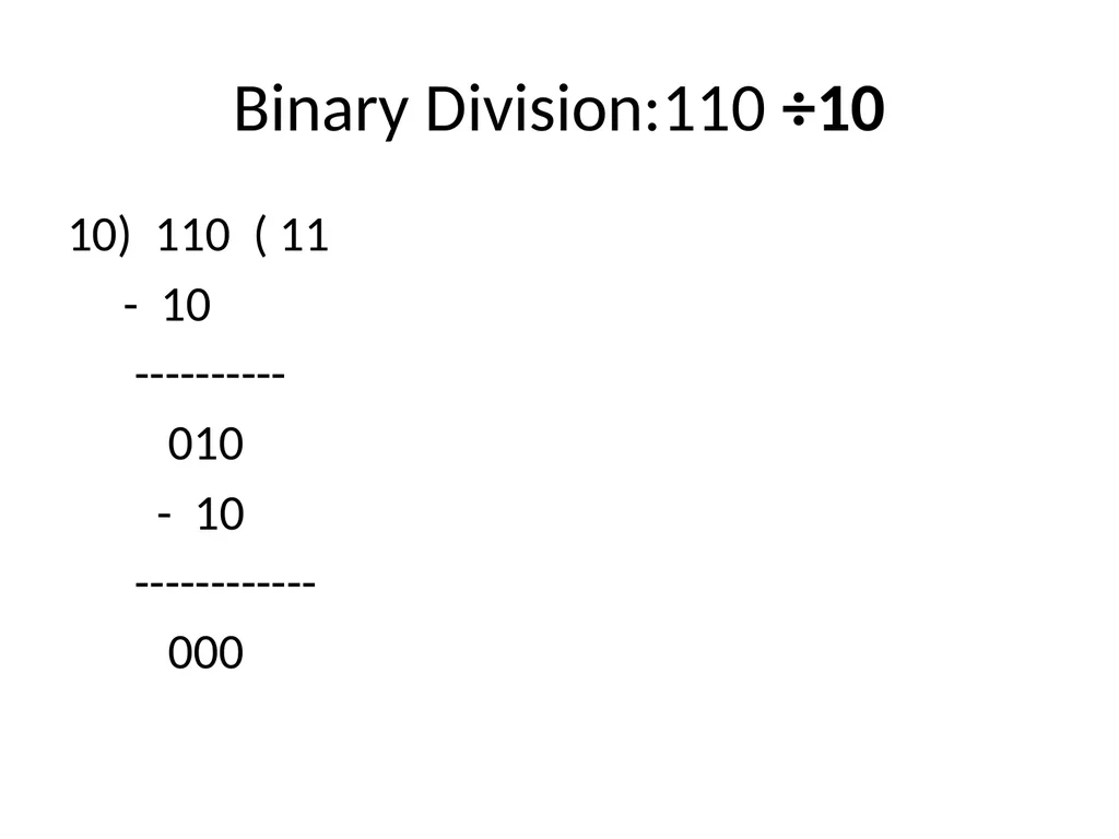 Binary Arithmetic Binary operations Binary - slide 45 of 51