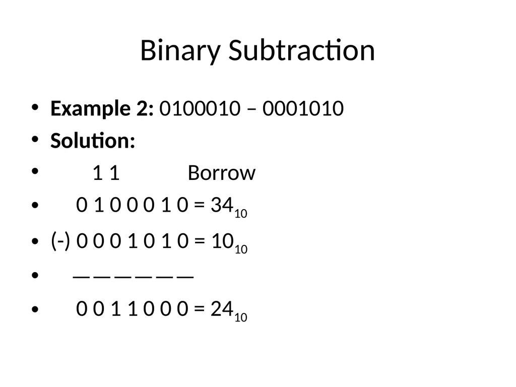 Binary Arithmetic Binary operations Binary - slide 15 of 51