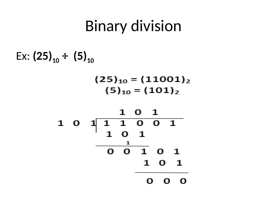 Binary Arithmetic Binary operations Binary - slide 46 of 51