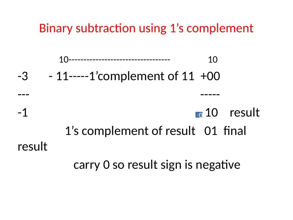 Binary Arithmetic Binary operations Binary - slide 23 of 51