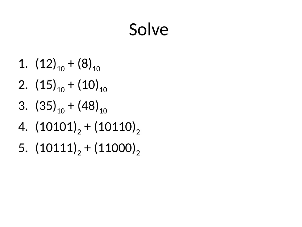 Binary Arithmetic Binary operations Binary - slide 7 of 51