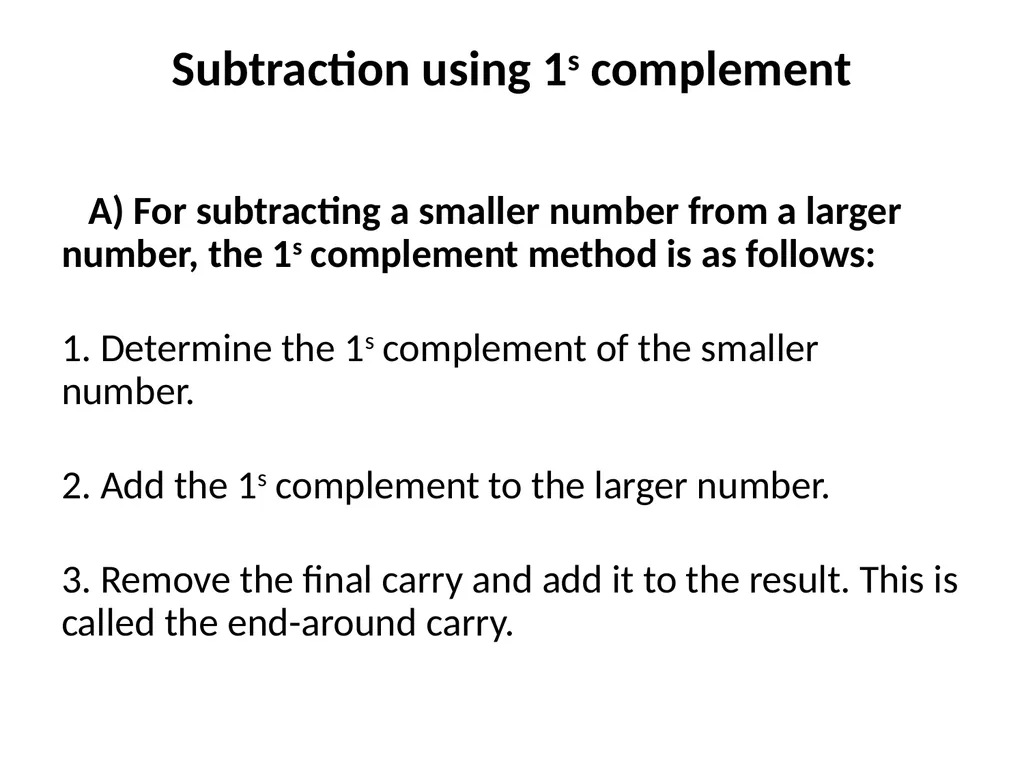Binary Arithmetic Binary operations Binary - slide 21 of 51