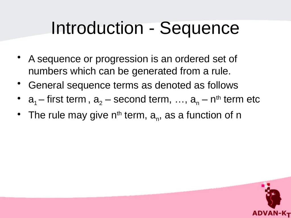 SEQUENCES AND SERIES Introduction - Sequence A - slide 2 of 20