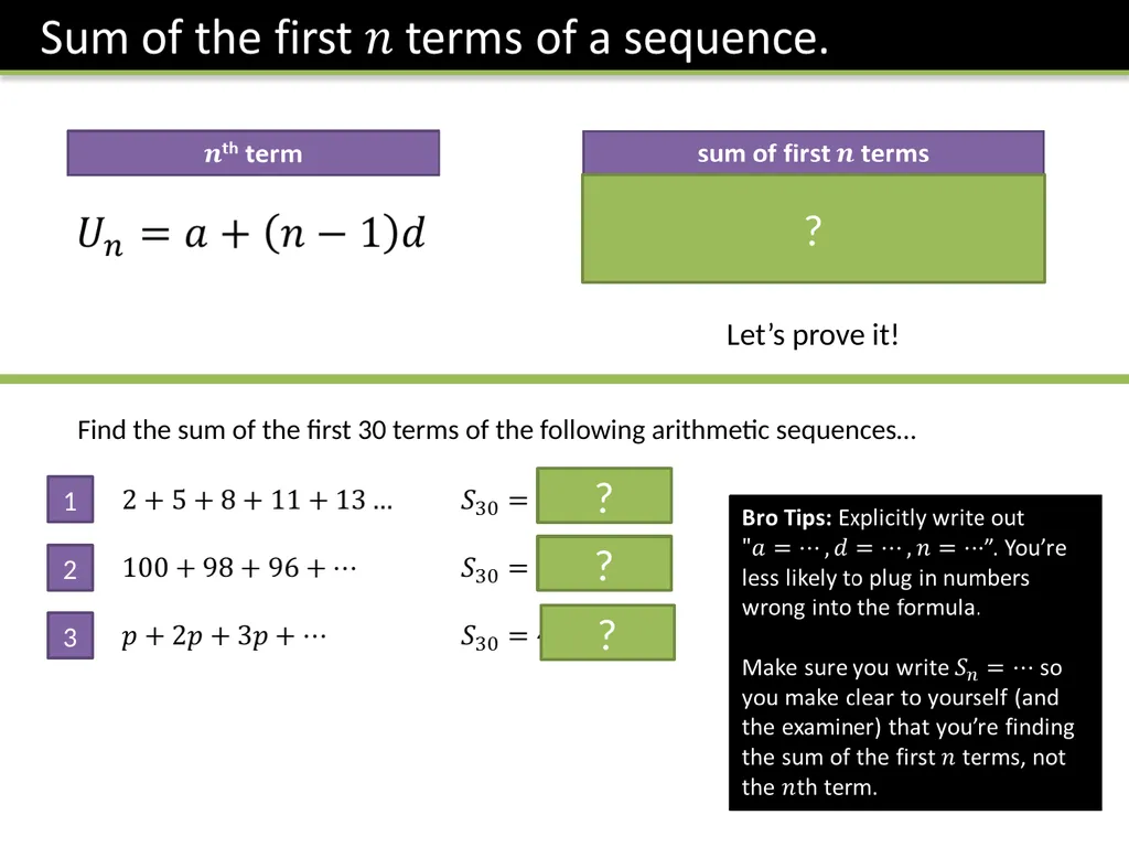 C1 Chapter 6 Arithmetic Series Dr J Frost - slide 10 of 17
