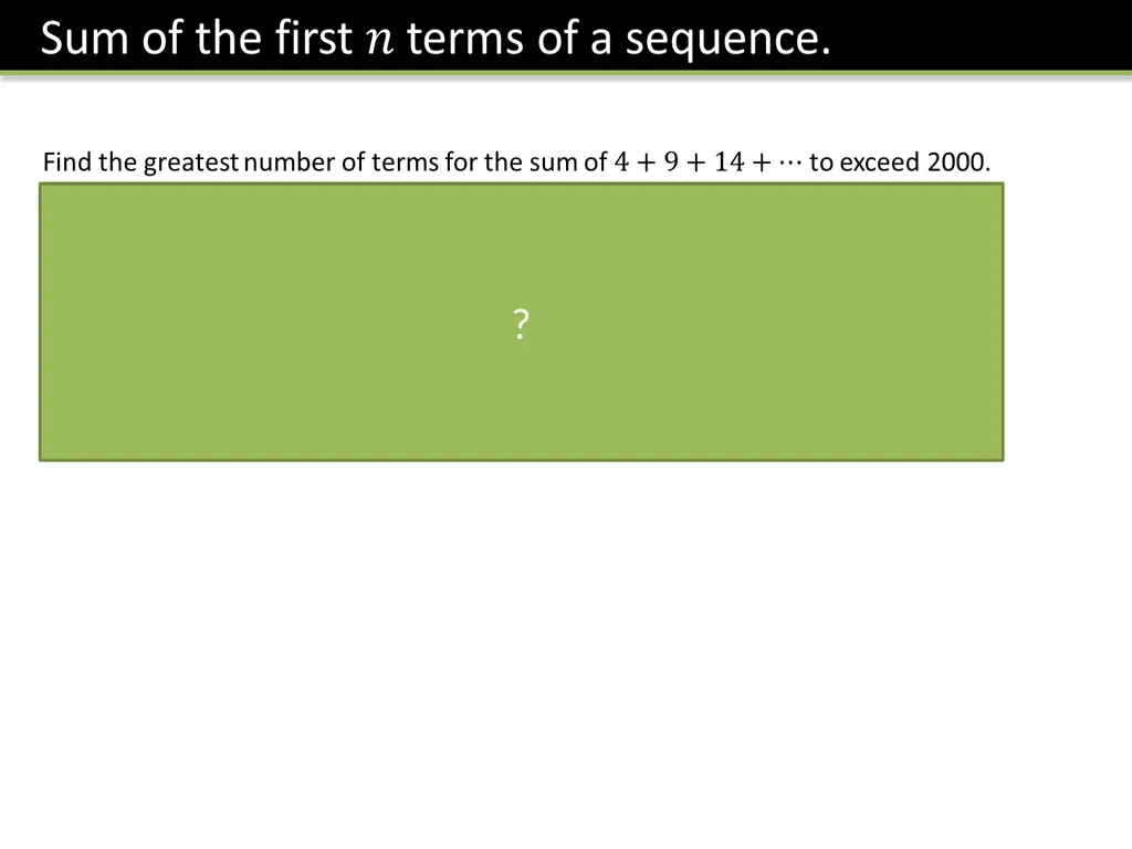 C1 Chapter 6 Arithmetic Series Dr J Frost - slide 11 of 17