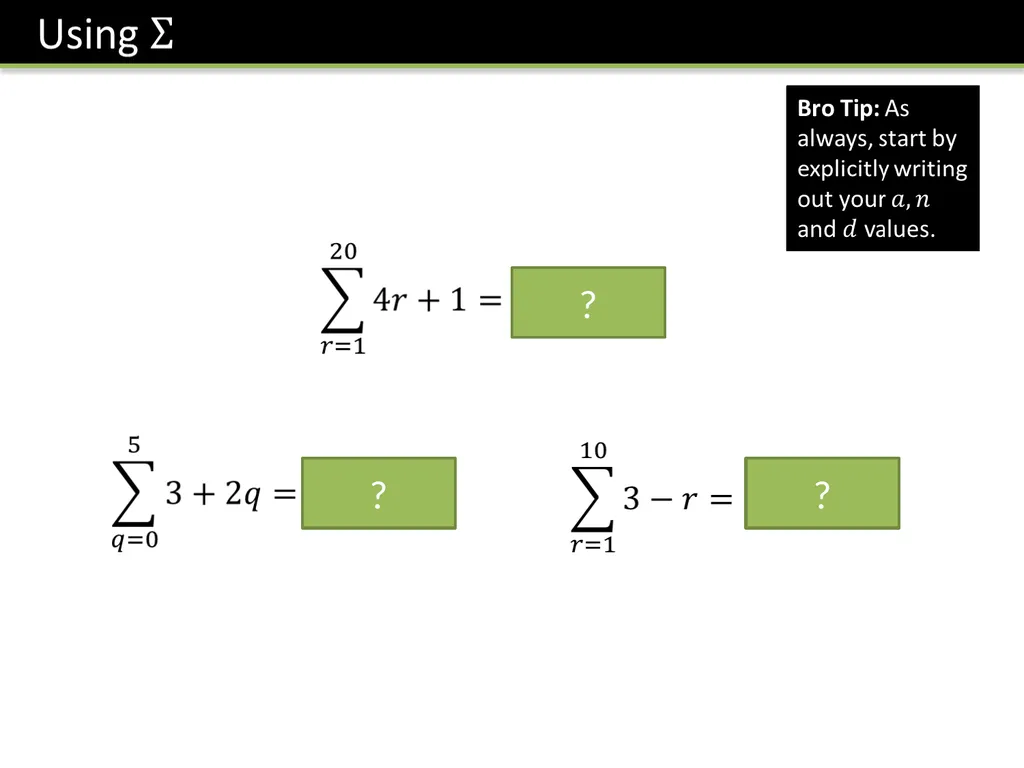 C1 Chapter 6 Arithmetic Series Dr J Frost - slide 15 of 17