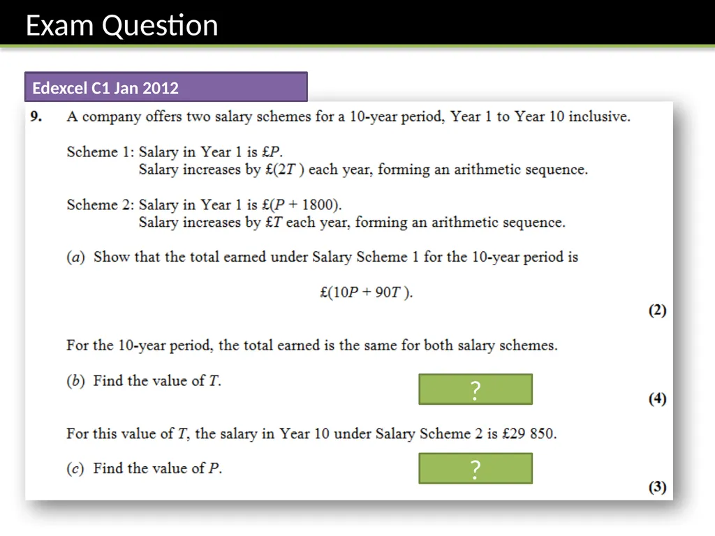 C1 Chapter 6 Arithmetic Series Dr J Frost - slide 12 of 17