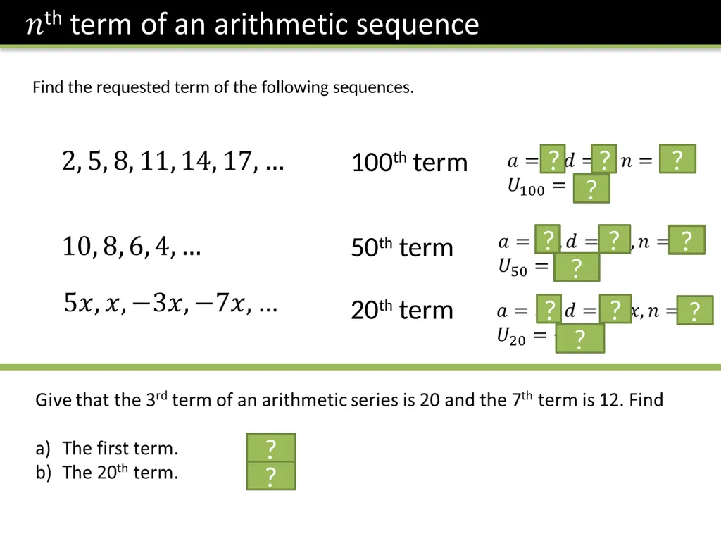 C1 Chapter 6 Arithmetic Series Dr J Frost - slide 6 of 17