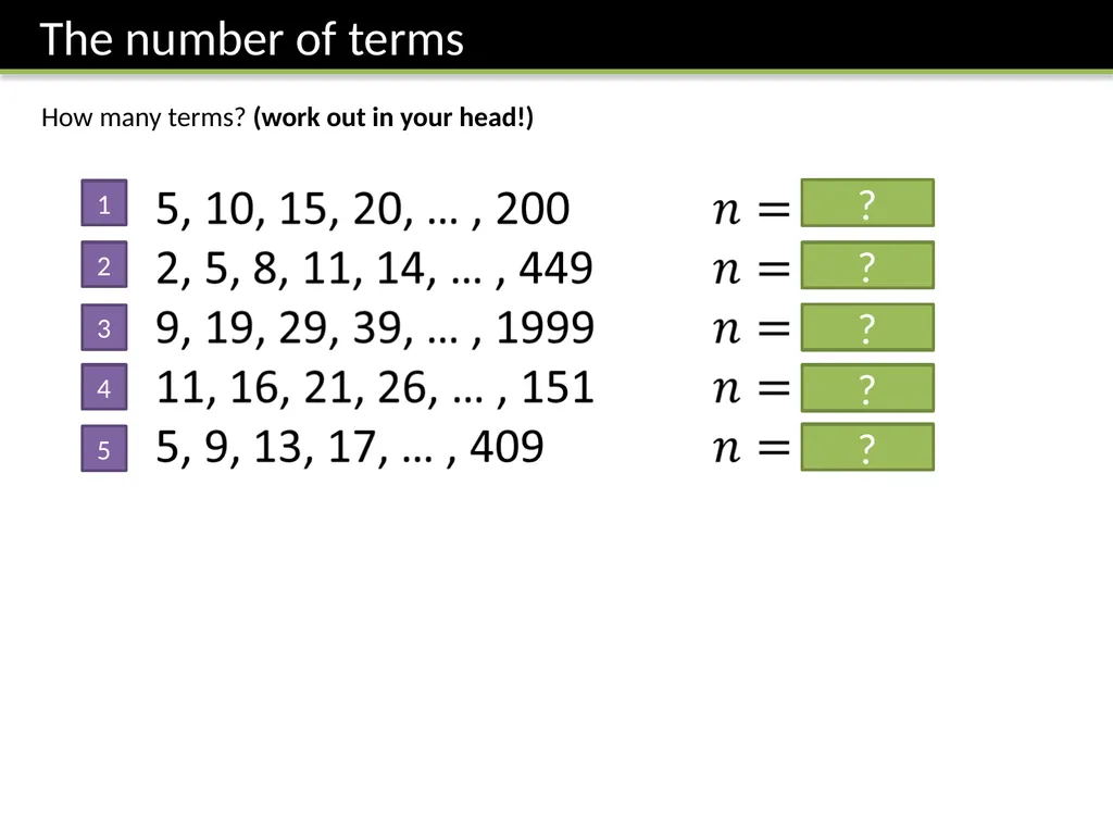 C1 Chapter 6 Arithmetic Series Dr J Frost - slide 9 of 17