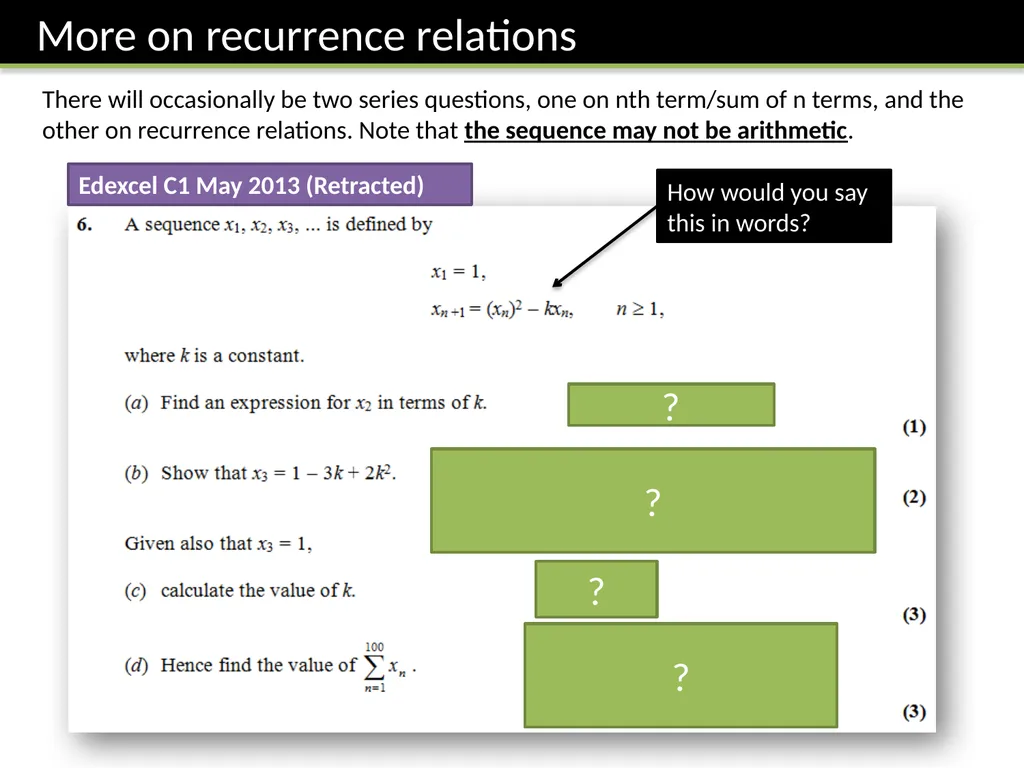 C1 Chapter 6 Arithmetic Series Dr J Frost - slide 16 of 17