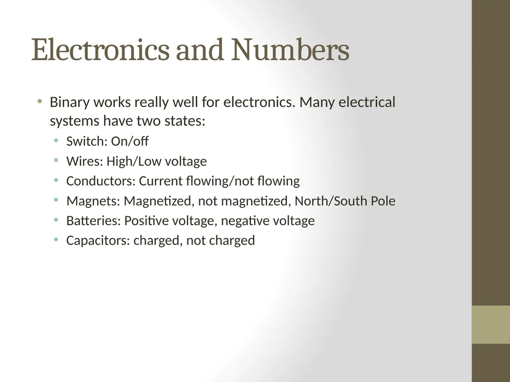 Binary Arithmetic Numbers Inside the Computer - slide 23 of 48