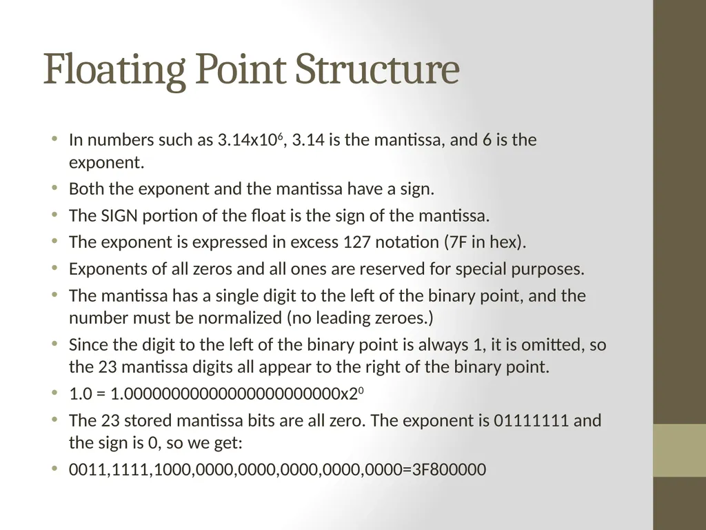Binary Arithmetic Numbers Inside the Computer - slide 47 of 48